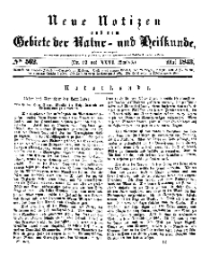 Neue Notizen aus dem Gebiete der Natur- und Heilkunde, 1843 (Bd. XXVI, nr 12), Mai - No 562