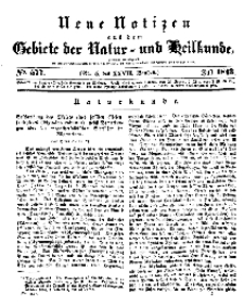 Neue Notizen aus dem Gebiete der Natur- und Heilkunde, 1843 (Bd. XXVII, nr 5), Juli - No 577