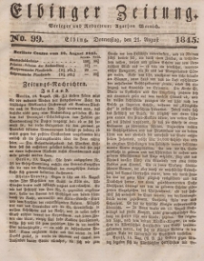 Elbinger Zeitung, No. 99 Donnerstag, 21. August 1845