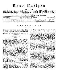 Neue Notizen aus dem Gebiete der Natur- und Heilkunde, 1843 (Bd. XXVII, nr 8), Juli - No 580