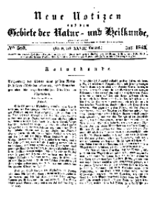 Neue Notizen aus dem Gebiete der Natur- und Heilkunde, 1843 (Bd. XXVII, nr 8), Juli - No 580