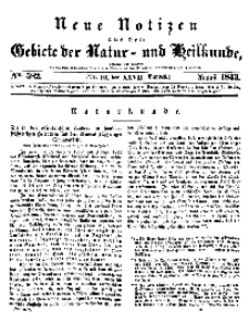 Neue Notizen aus dem Gebiete der Natur- und Heilkunde, 1843 (Bd. XXVII, nr 10), August - No 582