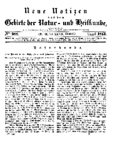 Neue Notizen aus dem Gebiete der Natur- und Heilkunde, 1843 (Bd. XXVII, nr 16), August - No 588