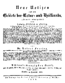 Neue Notizen aus dem Gebiete der Natur- und Heilkunde, 1843 (Bd. XXVIII, nr 1), October - No 595