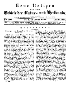 Neue Notizen aus dem Gebiete der Natur- und Heilkunde, 1843 (Bd. XXVIII, nr 2), October - No 596