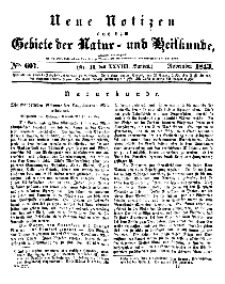 Neue Notizen aus dem Gebiete der Natur- und Heilkunde, 1843 (Bd. XXVIII, nr 13), November - No 607