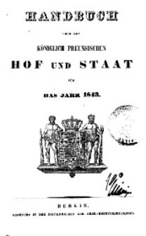 Handbuch über den Königlich Preußischen Hof und Staat