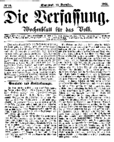 Die Verfassung : Wochenblatt für das Volk, Sonnabend, 17. Dezember, Nr 12, 1864