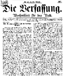 Die Verfassung : Wochenblatt für das Volk, Sonnabend, 28. Januar, Nr 4, 1865