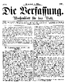 Die Verfassung : Wochenblatt für das Volk, Sonnabend, 4. März, Nr 9, 1865