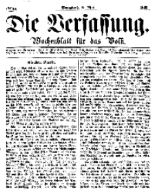 Die Verfassung : Wochenblatt für das Volk, Sonnabend, 6. Mai, Nr 18, 1865