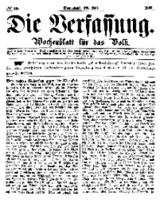 Die Verfassung : Wochenblatt für das Volk, Sonnabend, 22. Juli, Nr 29, 1865