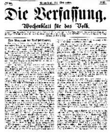 Die Verfassung : Wochenblatt für das Volk, Sonnabend, 23. September, Nr 38, 1865