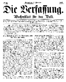 Die Verfassung : Wochenblatt für das Volk, Sonnabend, 2. Dezember, Nr 48, 1865