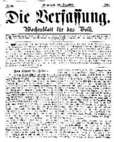 Die Verfassung : Wochenblatt für das Volk, Sonnabend, 30. Dezember, Nr 52, 1865
