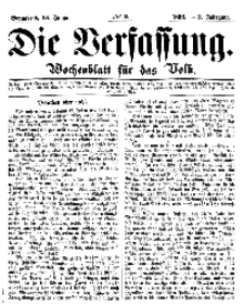 Die Verfassung : Wochenblatt für das Volk, Sonnabend, 13. Januar, Nr 2, 1866