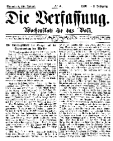 Die Verfassung : Wochenblatt für das Volk, Sonnabend, 20. Januar, Nr 3, 1866