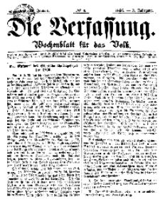 Die Verfassung : Wochenblatt für das Volk, Sonnabend, 27. Januar, Nr 4, 1866