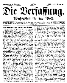 Die Verfassung : Wochenblatt für das Volk, Sonnabend, 3. Februar, Nr 5, 1866
