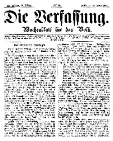 Die Verfassung : Wochenblatt für das Volk, Sonnabend, 3. März, Nr 9, 1866
