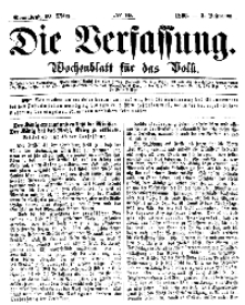 Die Verfassung : Wochenblatt für das Volk, Sonnabend, 10. März, Nr 10, 1866