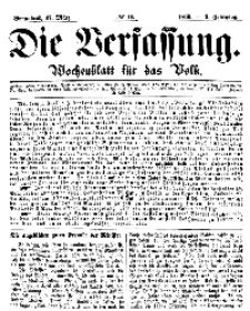 Die Verfassung : Wochenblatt für das Volk, Sonnabend, 17. März, Nr 11, 1866