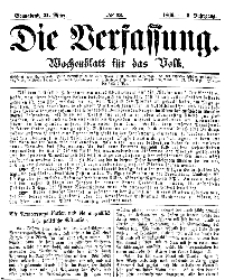 Die Verfassung : Wochenblatt für das Volk, Sonnabend, 31. März, Nr 13, 1866