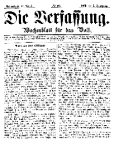 Die Verfassung : Wochenblatt für das Volk, Sonnabend, 14. April, Nr 15, 1866