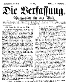 Die Verfassung : Wochenblatt für das Volk, Sonnabend, 19. Mai, Nr 20, 1866