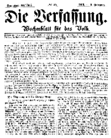 Die Verfassung : Wochenblatt für das Volk, Sonnabend, 23. Juni, Nr 25, 1866
