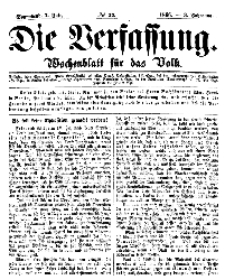 Die Verfassung : Wochenblatt für das Volk, Sonnabend, 7. Juli, Nr 27, 1866