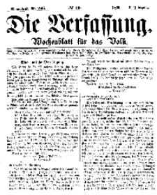 Die Verfassung : Wochenblatt für das Volk, Sonnabend, 21. Juli, Nr 29, 1866