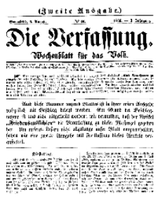 Die Verfassung : Wochenblatt für das Volk, Sonnabend, 4. August, Nr 31, 1866