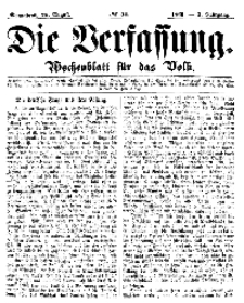 Die Verfassung : Wochenblatt für das Volk, Sonnabend, 25. August, Nr 34, 1866