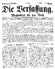 Die Verfassung : Wochenblatt für das Volk, Sonnabend, 22. September, Nr 38, 1866