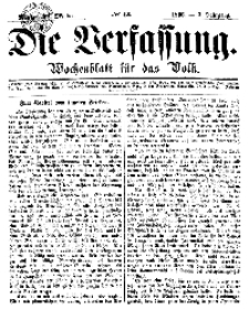 Die Verfassung : Wochenblatt für das Volk, Montag, 29. October, Nr 43, 1866