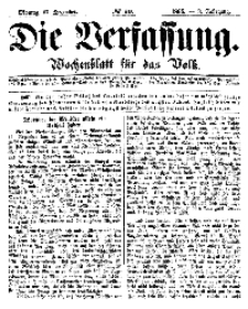 Die Verfassung : Wochenblatt für das Volk, Montag, 17. Dezember, Nr 50, 1866