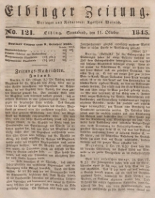 Elbinger Zeitung, No. 121 Sonnabend, 11. Oktober 1845