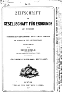 Zeitschrift der Gesellschaft für Erdkunde zu Berlin,1890, nr 145