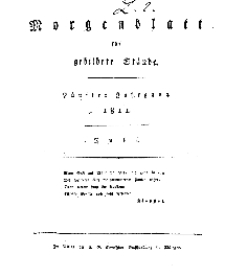 Morgenblatt für gebildete Stände, Montag, 1. Juli 1811, No 156.