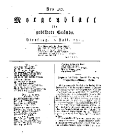 Morgenblatt für gebildete Stände, Dienstag, 2. Juli 1811, No 157.
