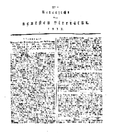 Uebersicht der neuesten Literatur, No 7.