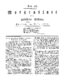 Morgenblatt für gebildete Stände, Freitag, 12. Juli 1811, No 166.