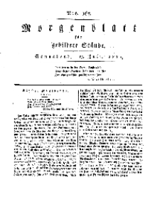Morgenblatt für gebildete Stände, Sonnabend, 13. Juli 1811, No 167.