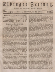 Elbinger Zeitung, No. 124 Sonnabend, 18. Oktober 1845