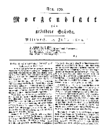 Morgenblatt für gebildete Stände, Mittwoch, 17. Juli 1811, No 170.