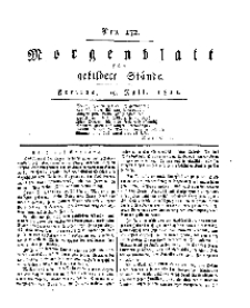 Morgenblatt für gebildete Stände, Freitag, 19. Juli 1811, No 172.