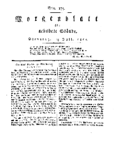 Morgenblatt für gebildete Stände, Dienstag, 23. Juli 1811, No 175.