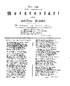Morgenblatt für gebildete Stände, Mittwoch, 24. Juli 1811, No 176.