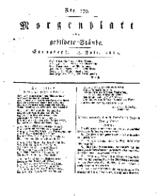 Morgenblatt für gebildete Stände, Sonnabend, 27. Juli 1811, No 179.